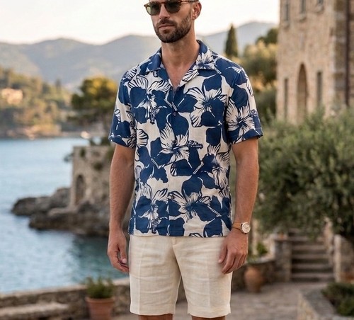 Zara men floral hawaiian - zara, men's