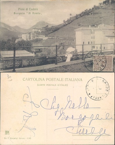 Pieve cadore 1910 bella - cadore, 1910,bella