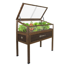 QLS Mini Serra in Legno Vintage 110x55 Letto Rialzato Balcone Prima Cottura Terrazzo