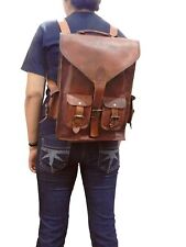Zaino in pelle 15" Prime vintage messenger borse a tracolla borsa per laptop ...