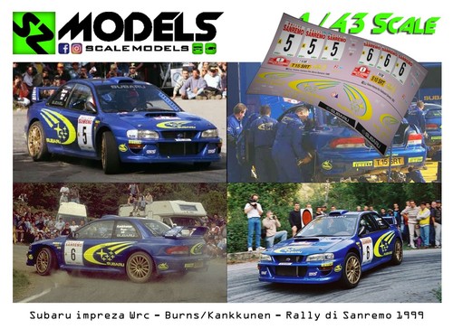 Rally decal set - 1/43, subaru