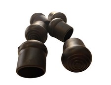 Tappi Puntali Tondi Base Bombata Sedie Tavoli Plastica Nero mm.32 Pz.4 BIEMME