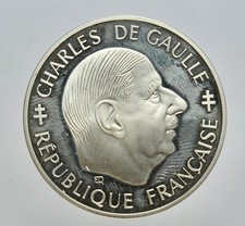 FRANCIA - AG/ 1 FRANC 1988 CHARLES DE GAULLE  PROOF !