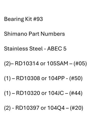 Kit cuscinetti shimano - kit,