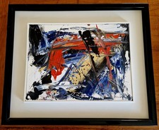 Silvio Formichetti - Tecnica Mista su Tela Originale - 50x50 cm con Cornice Nera