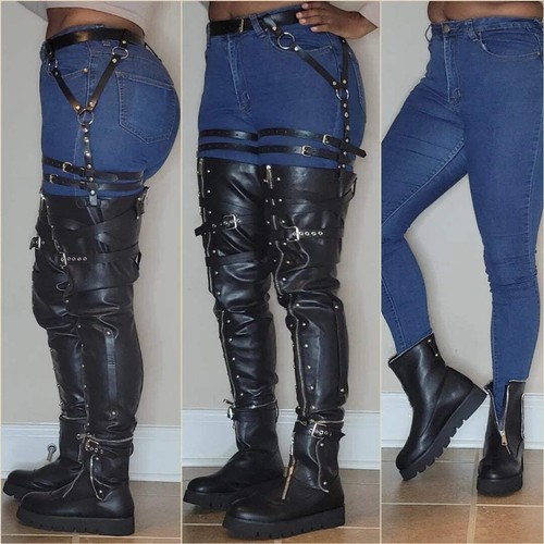 Garter flat boots stivali - garter,