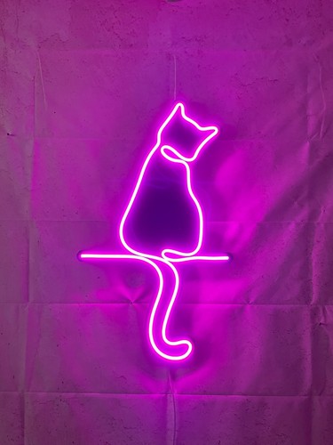 Gatto lampada led neon - gatto,