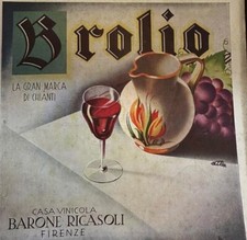 BROLIO Barone Ricasoli casa Vinicola PUBBLICITà anni 30