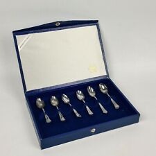 Set 6 Cucchiaini Argento 800 Punzone Vintage Cofanetto Originale Idea Regalo
