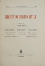 Rivista di Diritto Civile. Anno VI - 1960