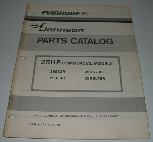 Parts catalog evinrude - evinrude, johnson