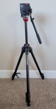 Treppiede Manfrotto 755B + testa fluida Manfrotto 503 + custodia borsa MBAG80P ottima