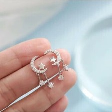 Orecchini luna/stella taglio