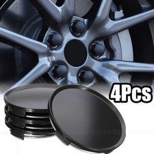 4pz Coprimozzo Centrale Ruota Auto 68mm Plastica Nera Copricerchi Coprimozzo Accessori
