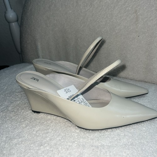 Zara ecrù slingback zeppa - slingback,