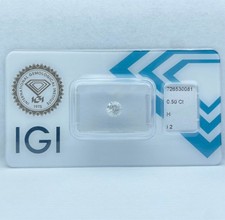 Diamante naturale 0.50 ct certificato IGI battesimo comunione cresima matrimonio