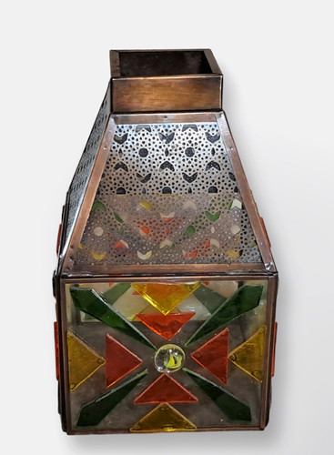 Lampada vetro colorato fuzed