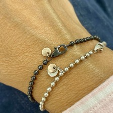 Dodo Pomellato 2 Bracciali Bollicine Argento Pvd Fuori Produzione 16 Cm Original