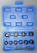 KIT 10 PZ Estrattori Per Dadi e Bulloni Danneggiati Rimozione di Bulloni 9-19mm