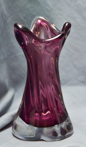 Vaso murano vetro - vetro, viola