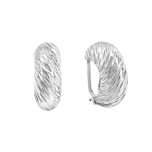 Orecchini clip argento - a, in