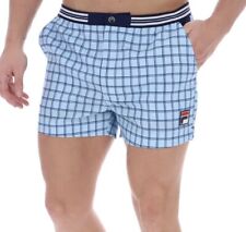 FILA Vintage Borg (Brookes) Rétro Pantaloncini da Tennis - Blu - Esclusivo