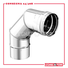 Curva 90° Pellet/Legna Inox
