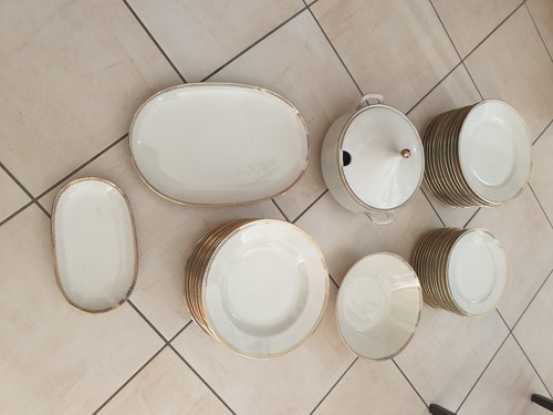 Servizio piatti decorati oro