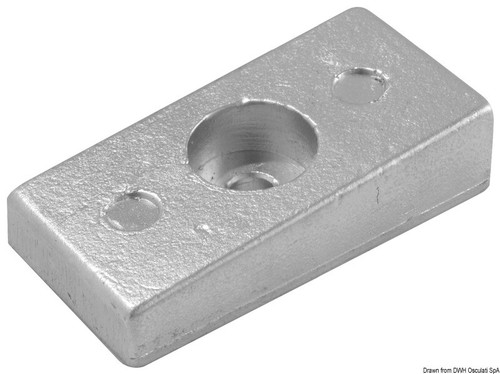 Anodo piede zinco per - 1, in