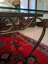 Tavolino da salotto in vetro e