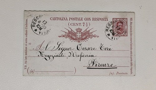 Cartolina postale con risposta - cartolina,