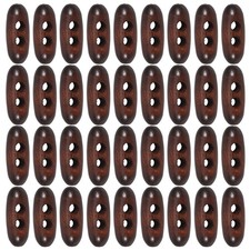  50 bottoni a barilotto in legno: bottoni a barilotto ovali in legno da 3 cm con