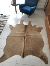 Tappeto in vera pelle di mucca beige