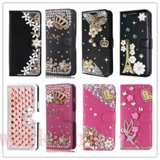 Leather Flip Bling Rhinestone