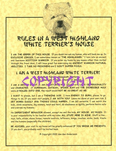 Rules west highland white - west,