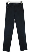 Armani Jeans Donna W29 Blu Indaco Logo Zip Fly Elasticizzato Slim Fit