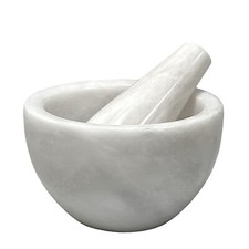 White Marble Pestle Mortar