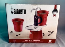 Bialetti Set Mini Express Set Moka Rossa Include Caffettiera 2 Tazze Italia Nuovo