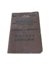 ?️ Certificato Conformità Motore Ausiliario Garelli Mosquito Anni 50 Libretto