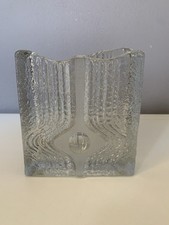 Vaso In Vetro Brutalista Vintage