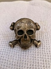 TESCHIO METALLICO ITALIANO RSI BRIGATE NERE FASCISTE 1943/45.italian 2 ww skull