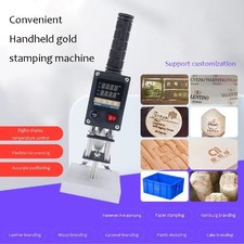 Timbratrice portatile in pelle timbratrice logo pannello in legno etichetta timbratura