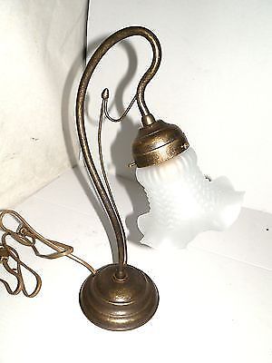 Lampada abatjour vetro bianco - abatjour,