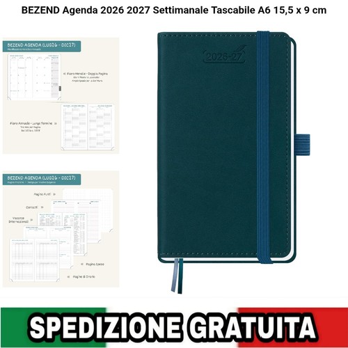 Agenda settimanale 2026 2027 - agenda,