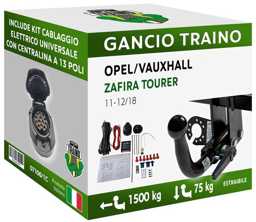 Gancio orizzontale estraibile - gancio,