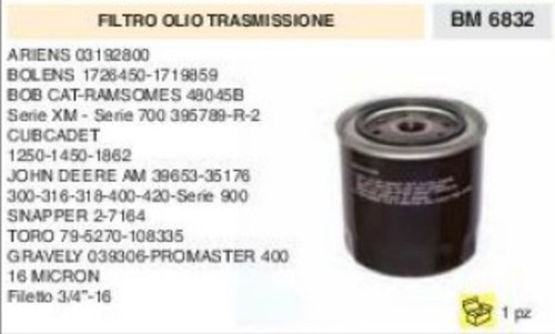 Filtro olio trasmissione - filtro,