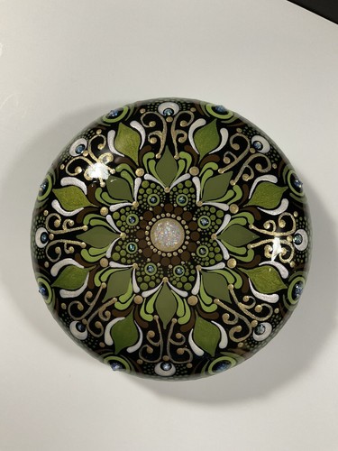 Mandala verde terra - , pietra