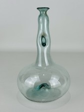 Antica Bottiglia In Vetro Soffiato Da Barbiere Epoca XIX sec.