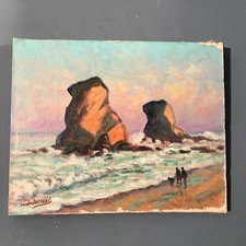 Lungomare, olio su tela
