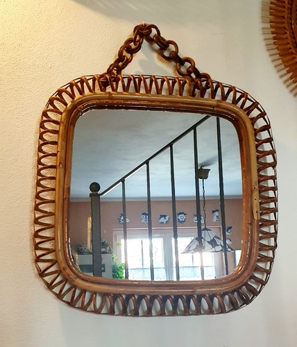 Specchio vintage vimini - specchio,